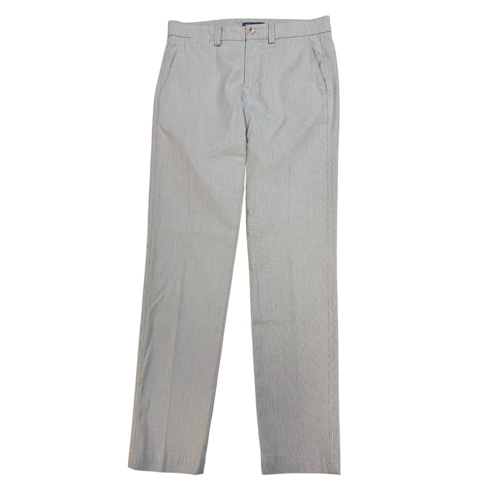 Vince‎ Chino Pants Womens 0 Tan Excellent Pinstripe Tencel Blend V0456-20504